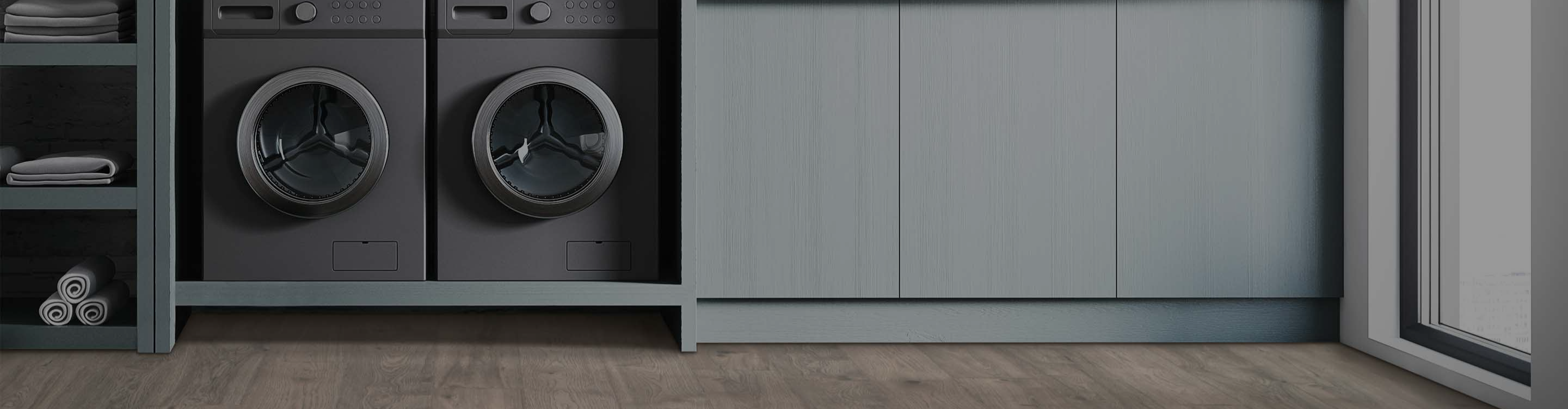 vinyl flooring installation in laundry room