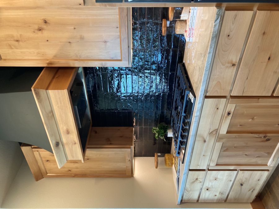 Black wall tile install in Loveland